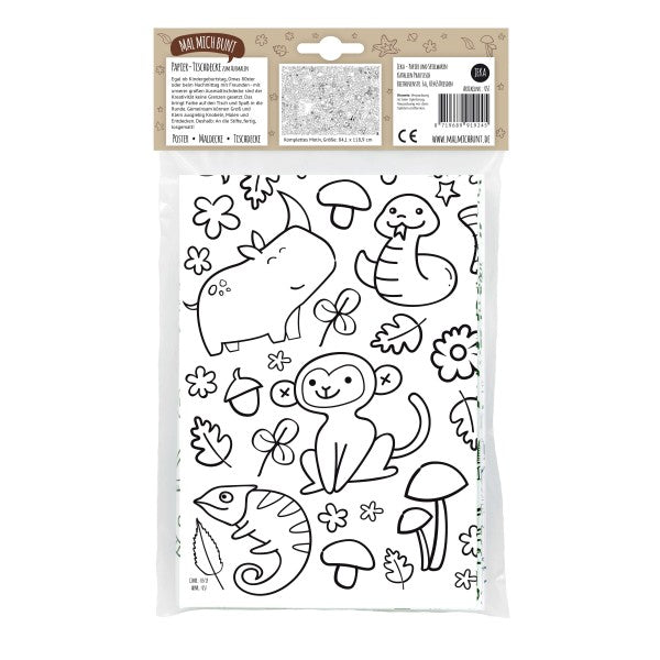 Ausmal Tischdecke XL Zoo und Natur