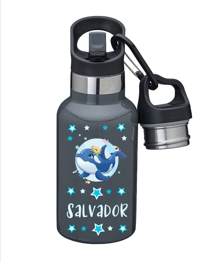 Kinder Thermosflasche Carl Oscar TEMPflask 350ml Grau