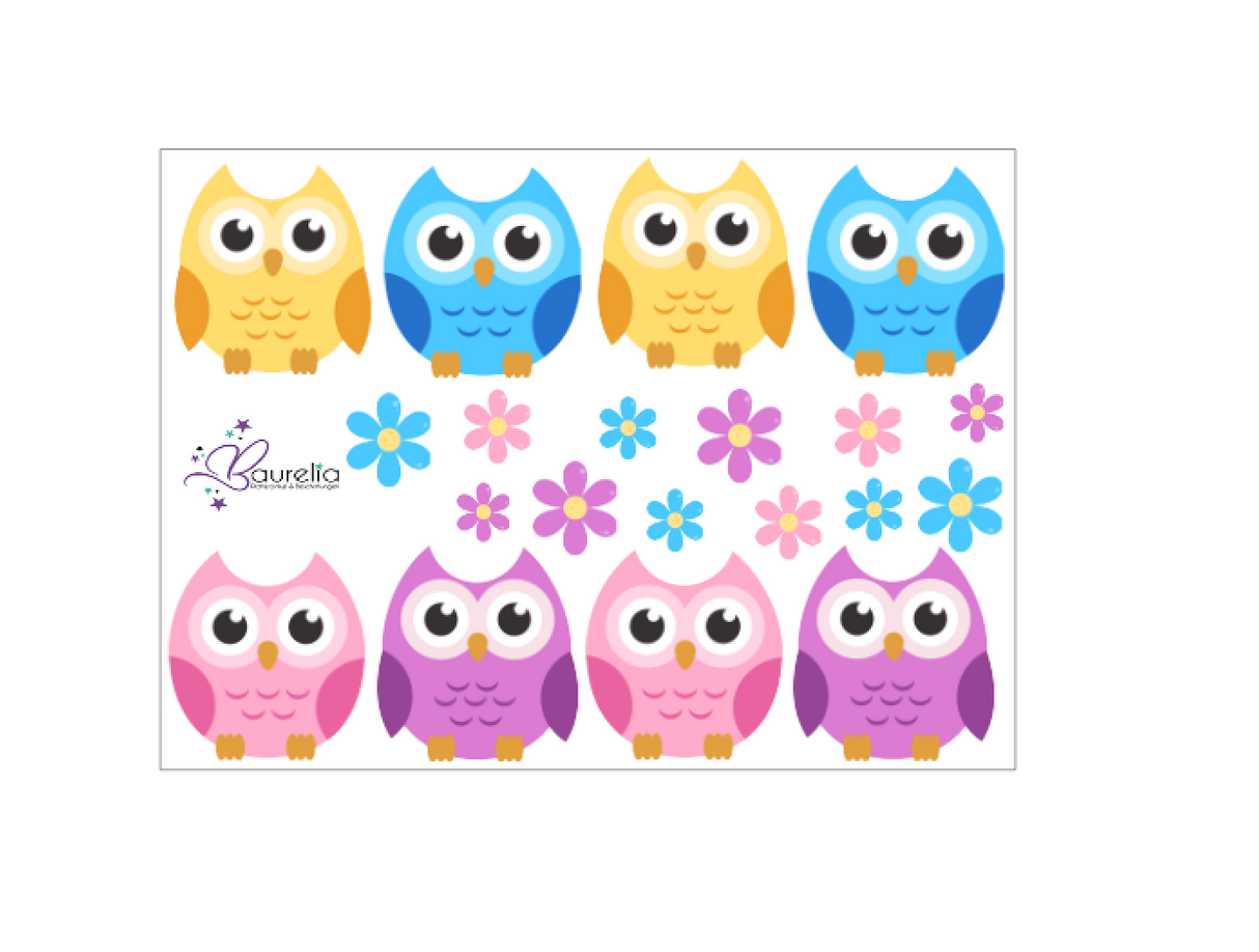 Stickerbogen Eule 4