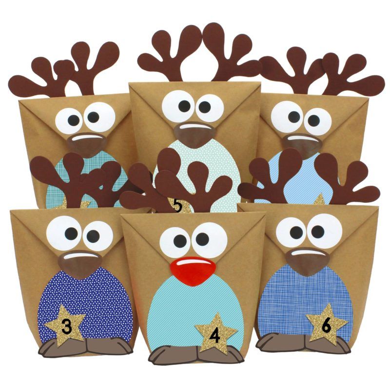 Adventskalender Rentiere Blau