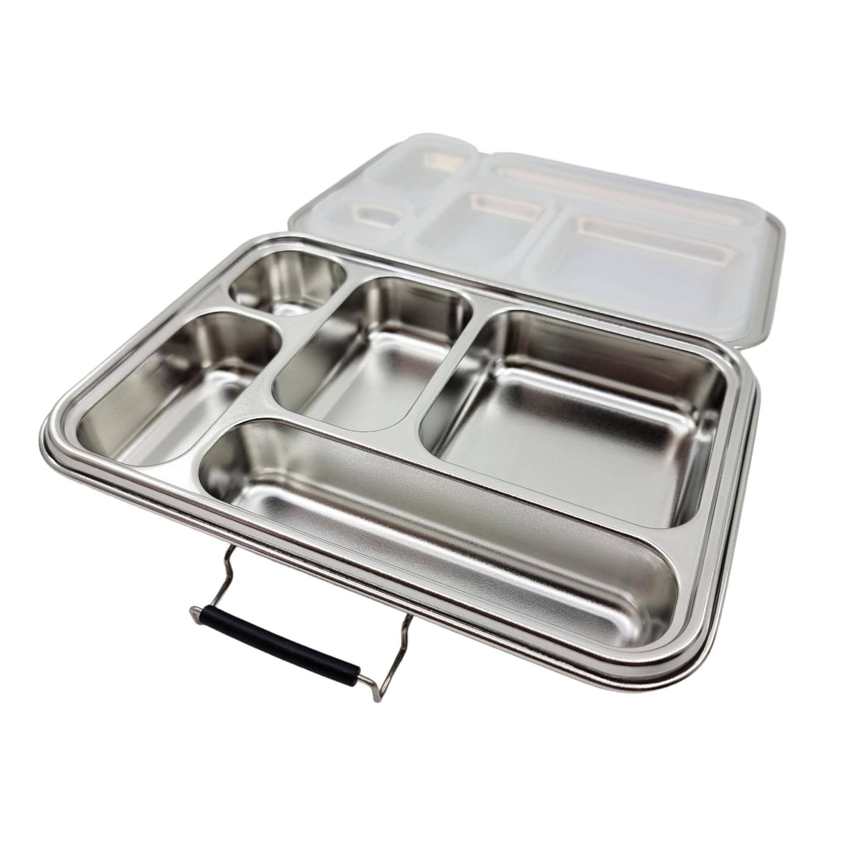 Edelstahl Znünibox Baurelia Box Eco mit 5 Unterteilungen Weiss