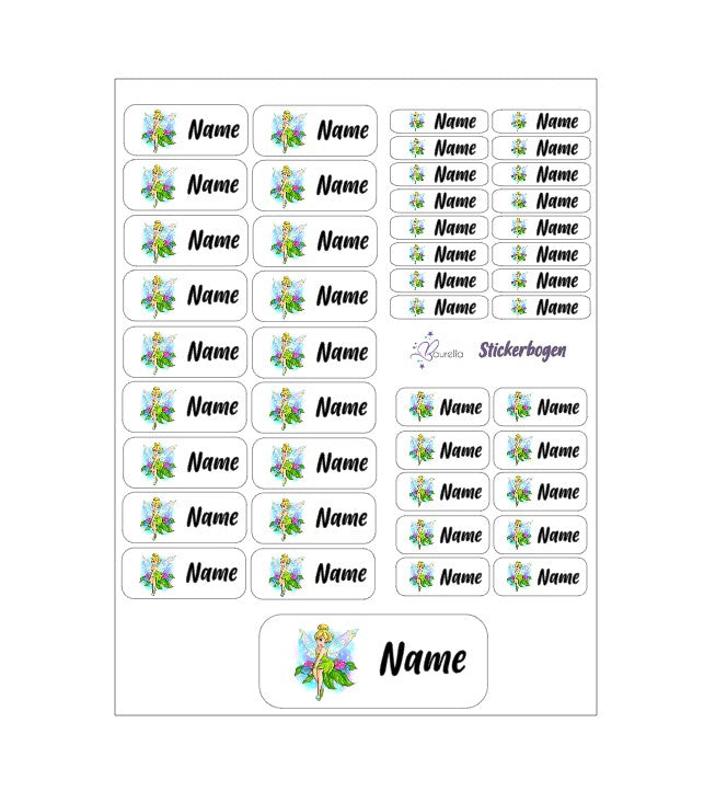 Baurelia Stickerset mit Name Fee 3