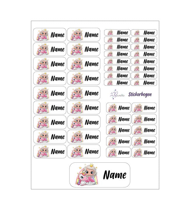 Baurelia Stickerset mit Name Friends 4