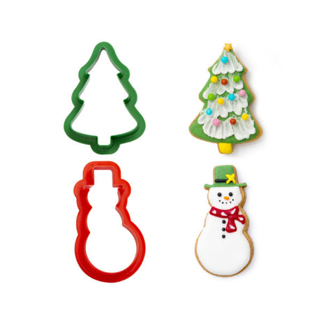 Ausstechformen Set Decora Weihnachtsbaum und Schneemann