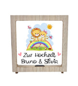 Spardose Holzrahmen Braun