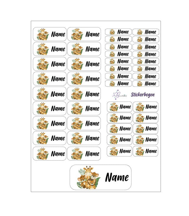 Baurelia Stickerset mit Name Friends 2