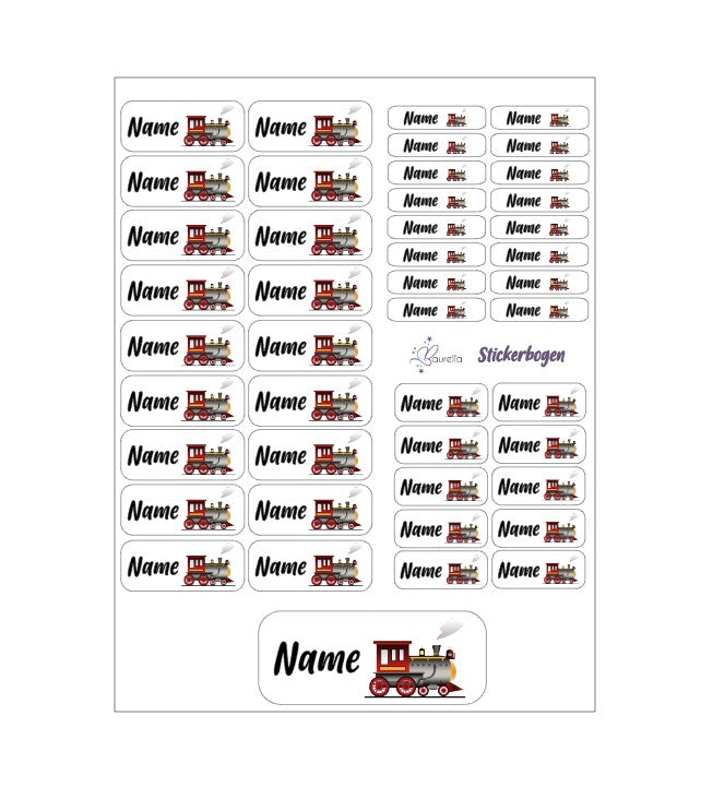 Baurelia Stickerset mit Name Zug 2