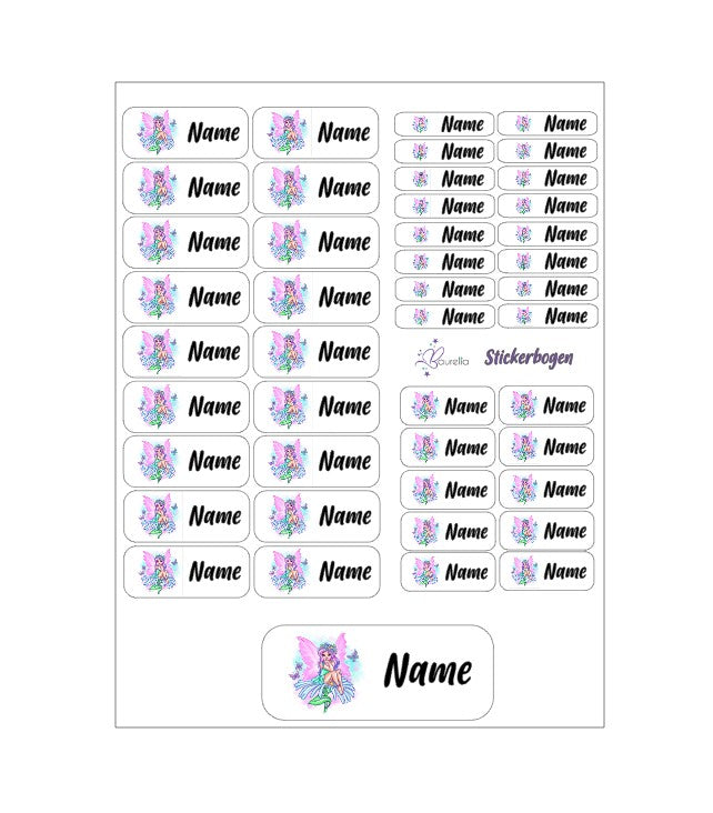 Baurelia Stickerset mit Name Fee 1