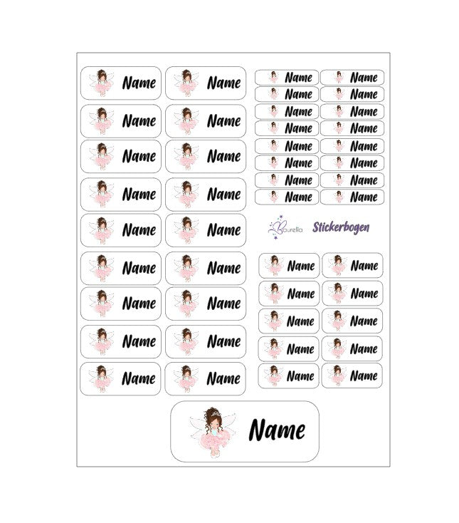 Baurelia Stickerset mit Name Fee 2