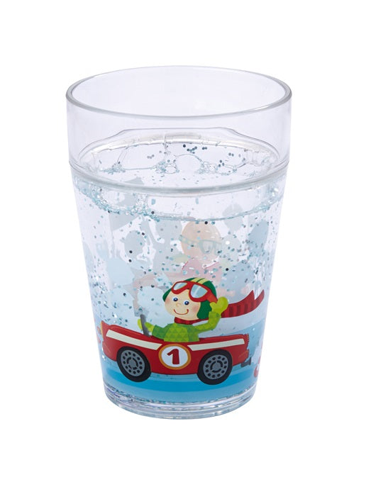 Glitzer Zahnputz Trinkbecher Race