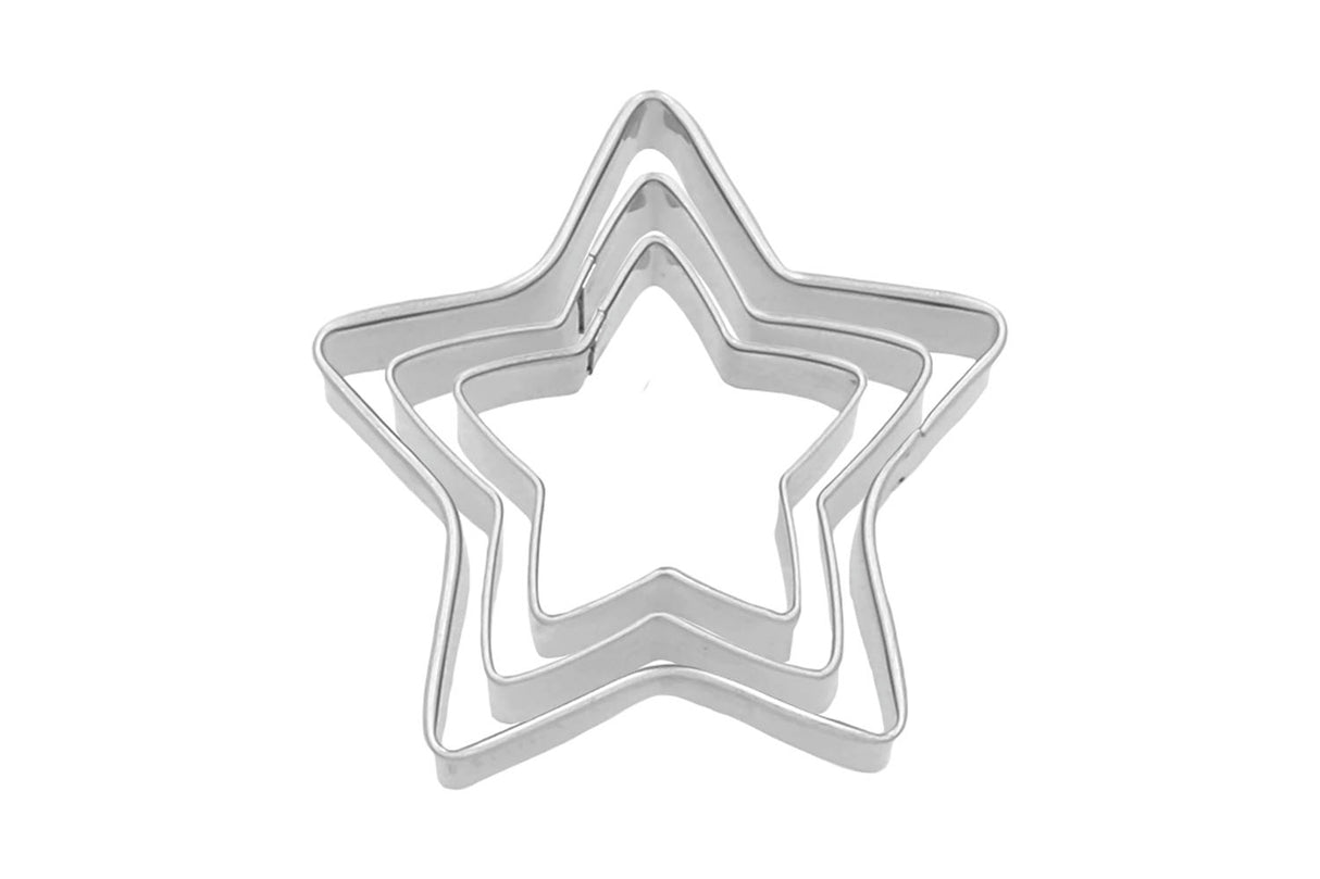 Edelstahl Ausstechformen Stern 3er Set