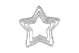 Edelstahl Ausstechformen Stern 3er Set